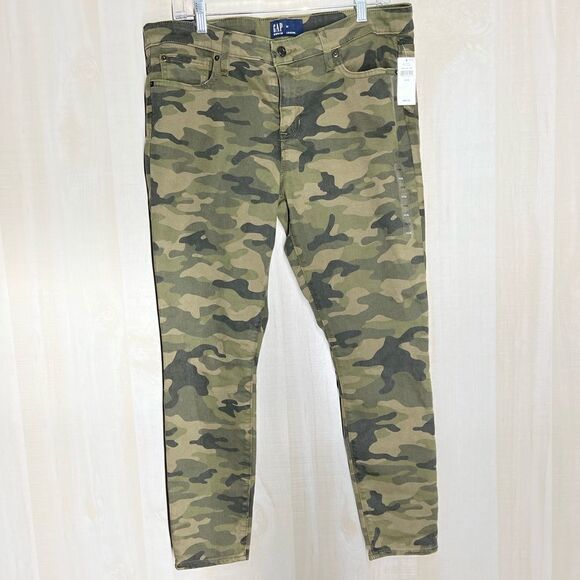 Gap new with tags camouflage mid rise ankle legging, size 14 - Picture 1 of 16